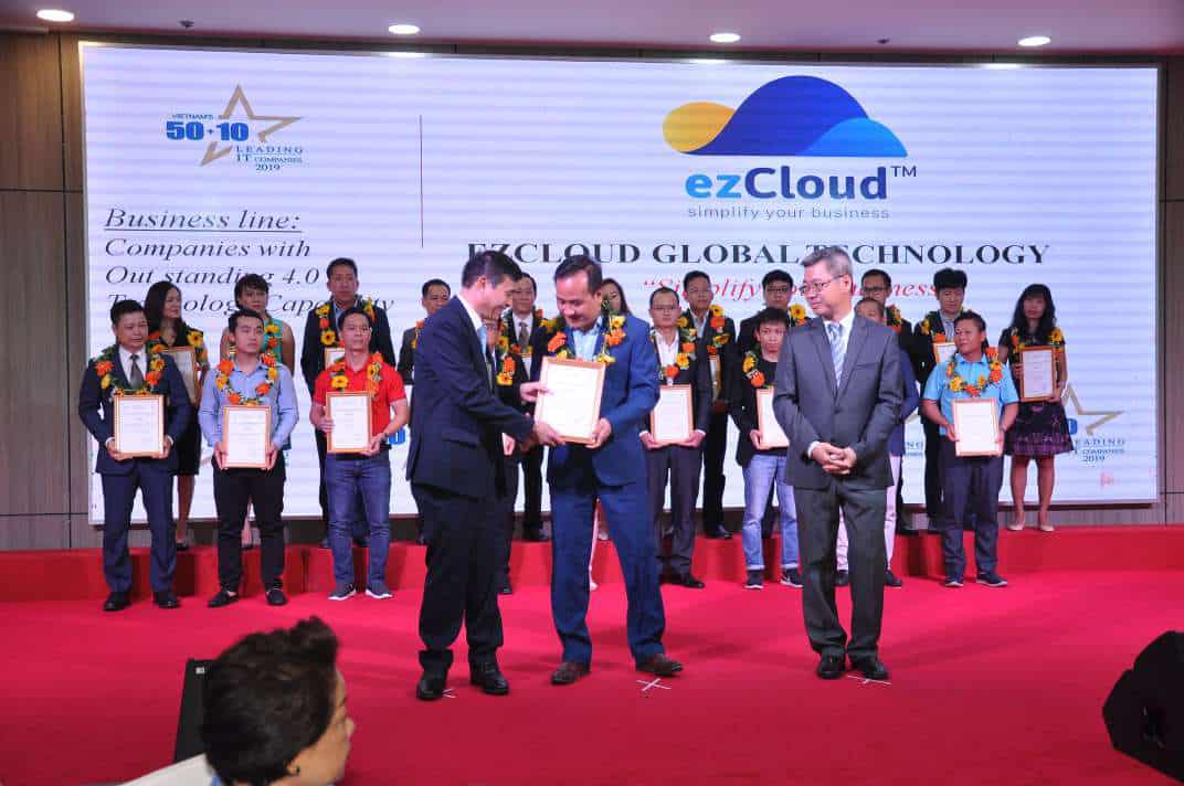 ezCloud nhận giải thưởng Doanh nghiệp có năng lực công nghệ 4.0 tiêu biểu 2019